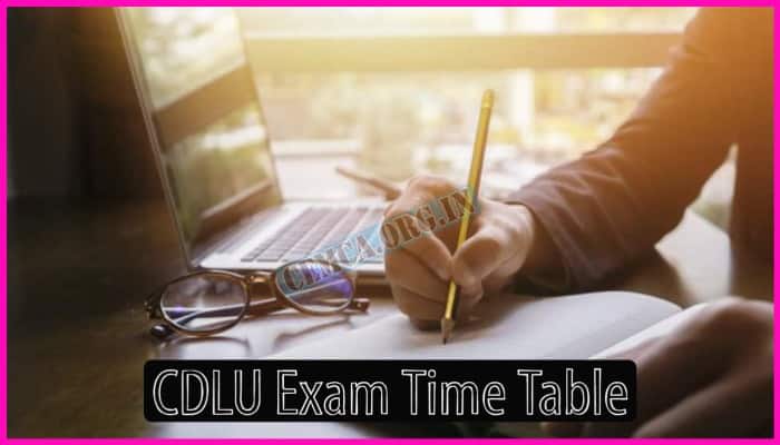 CDLU Exam Time Table 2024