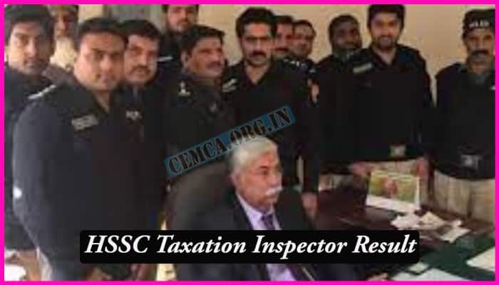 HSSC Taxation Inspector Result 2023