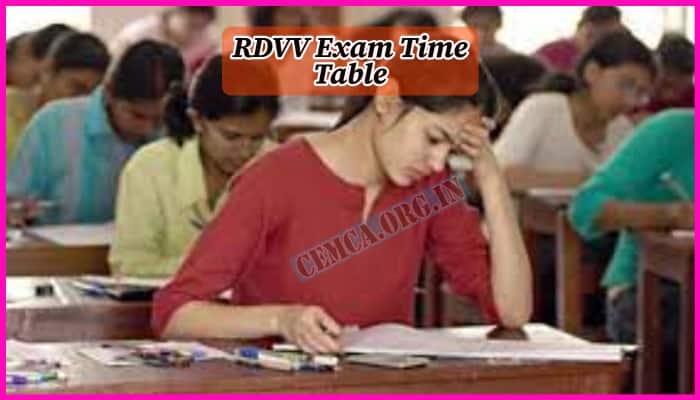 RDVV Exam Time Table 2024