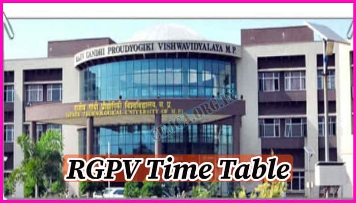 RGPV Time Table 2024