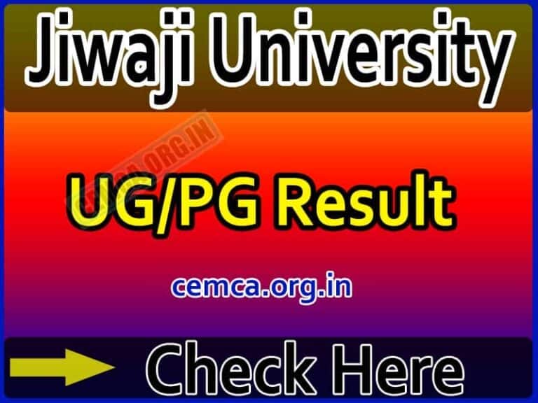 Jiwaji University Result 2024 Jiwaji.edu BA BSC BCOM MA MSC MCOM ...