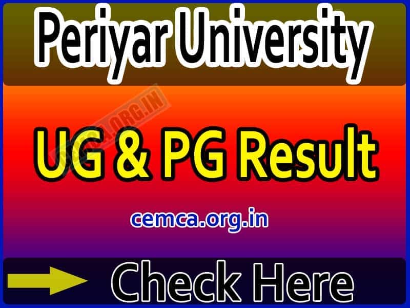 Periyar University Result