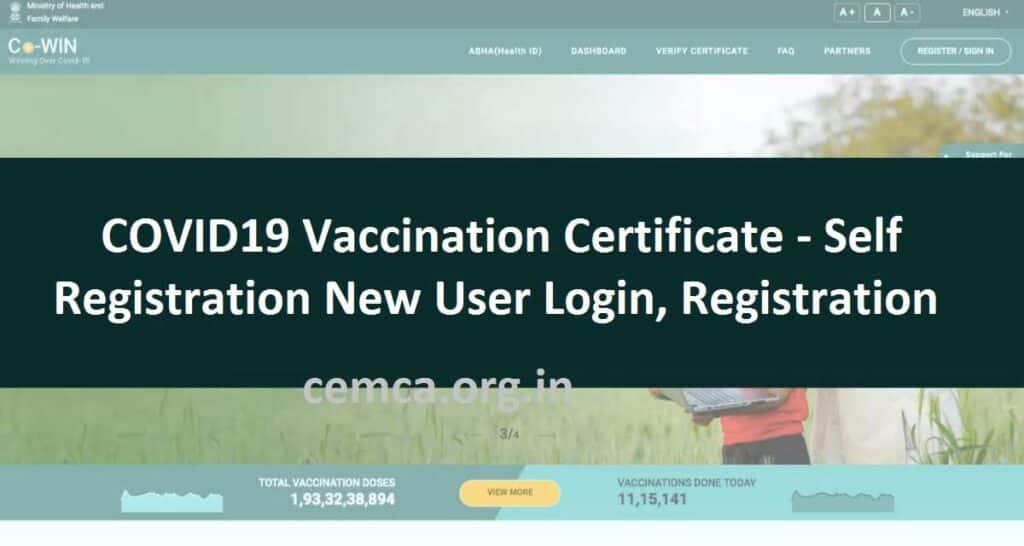 COVID19 Vaccination Certificate