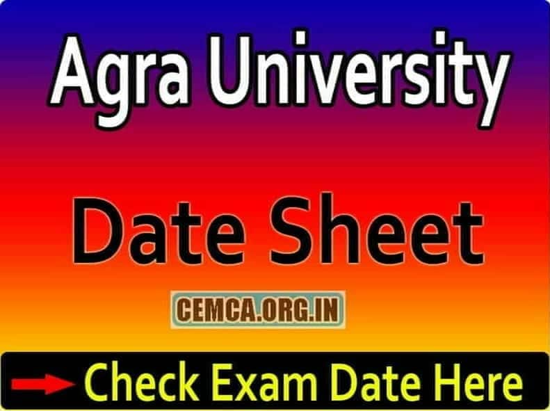Agra university Date Sheet