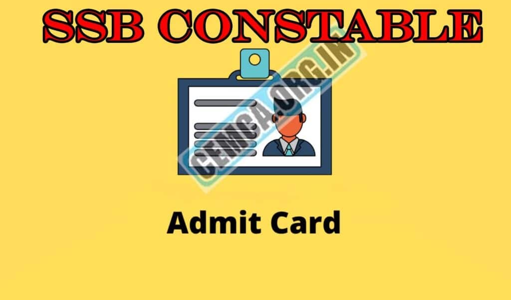 SSB Constable Admit Card