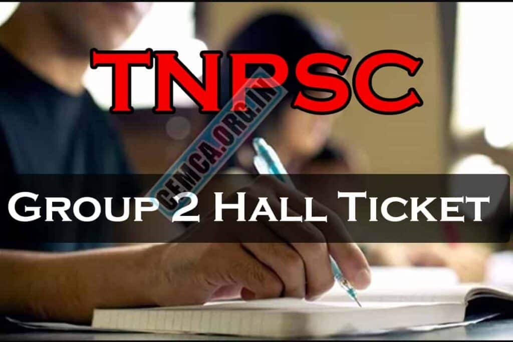 TNPSC Group 2 Hall Ticket