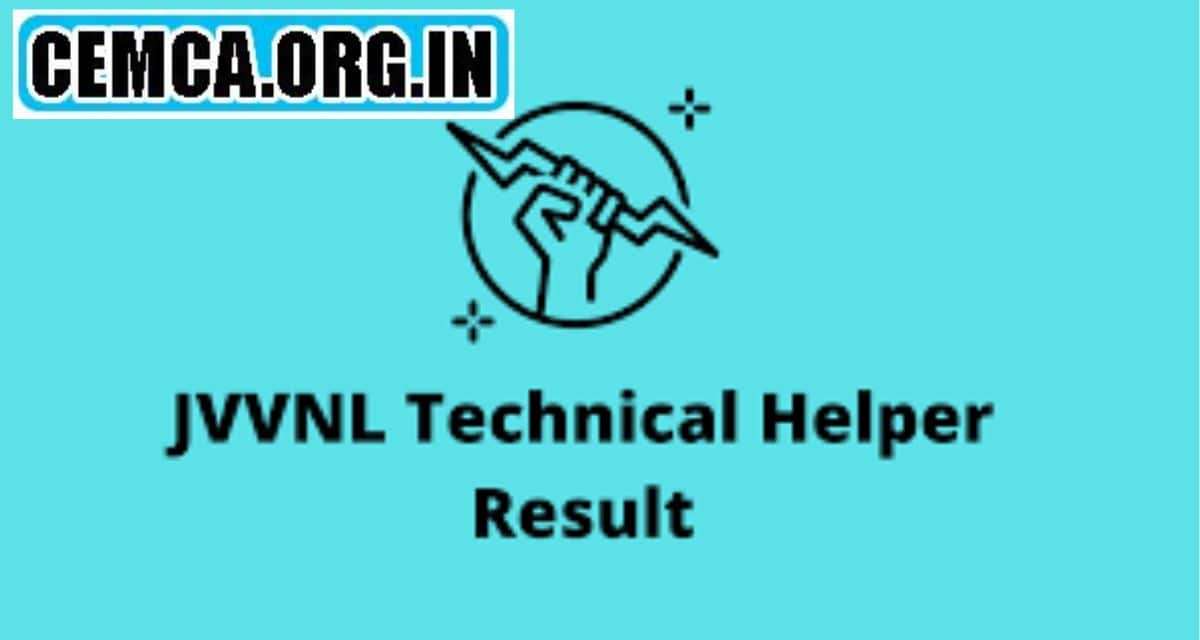 JVVNL Technical Helper Result 2022