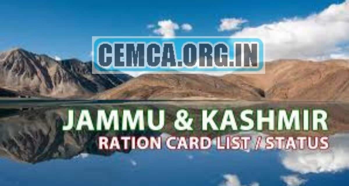 Jammu Kashmir Ration Card List 2022