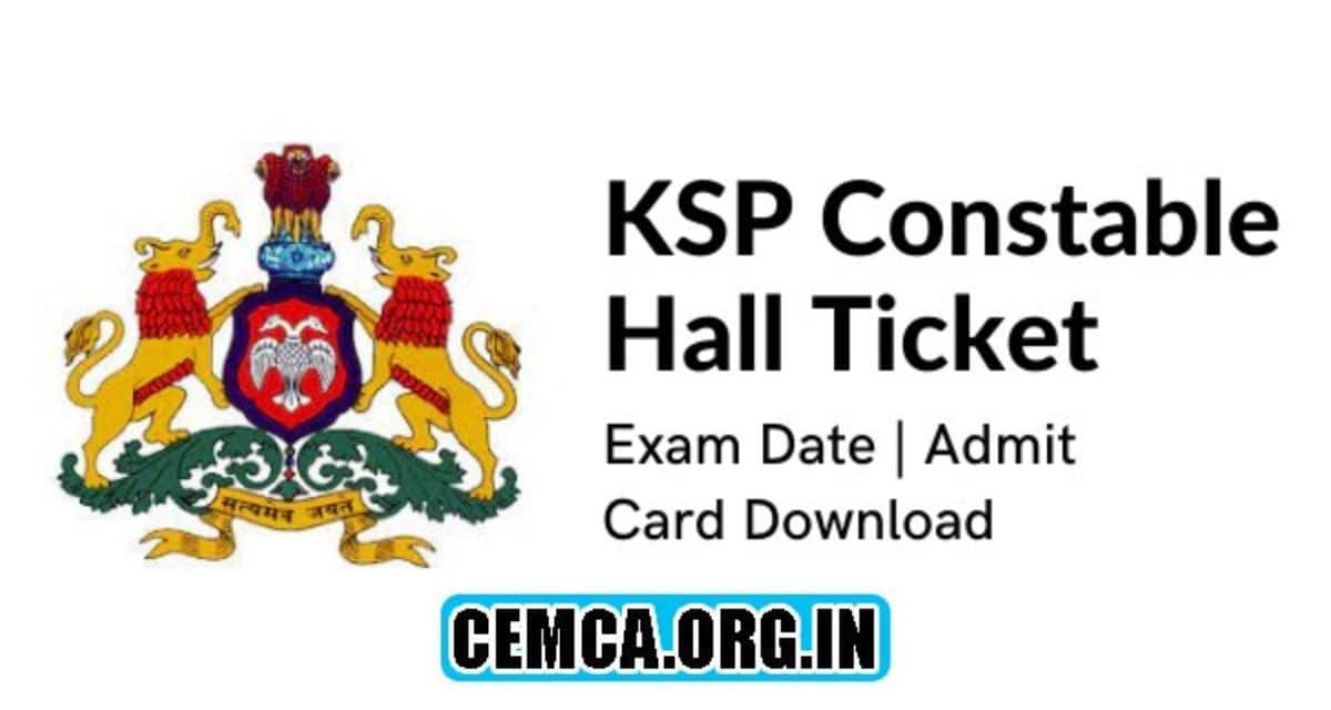 KSP Admit card 2022 Download Karnataka Armed Police Hall ticket