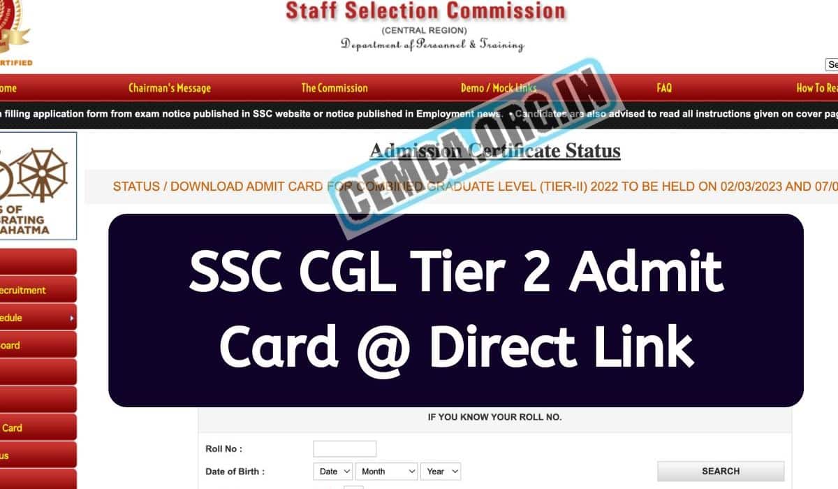 SSC CGL Admit Card 2024, Combined Graduation Level Tier 2 Download Link 