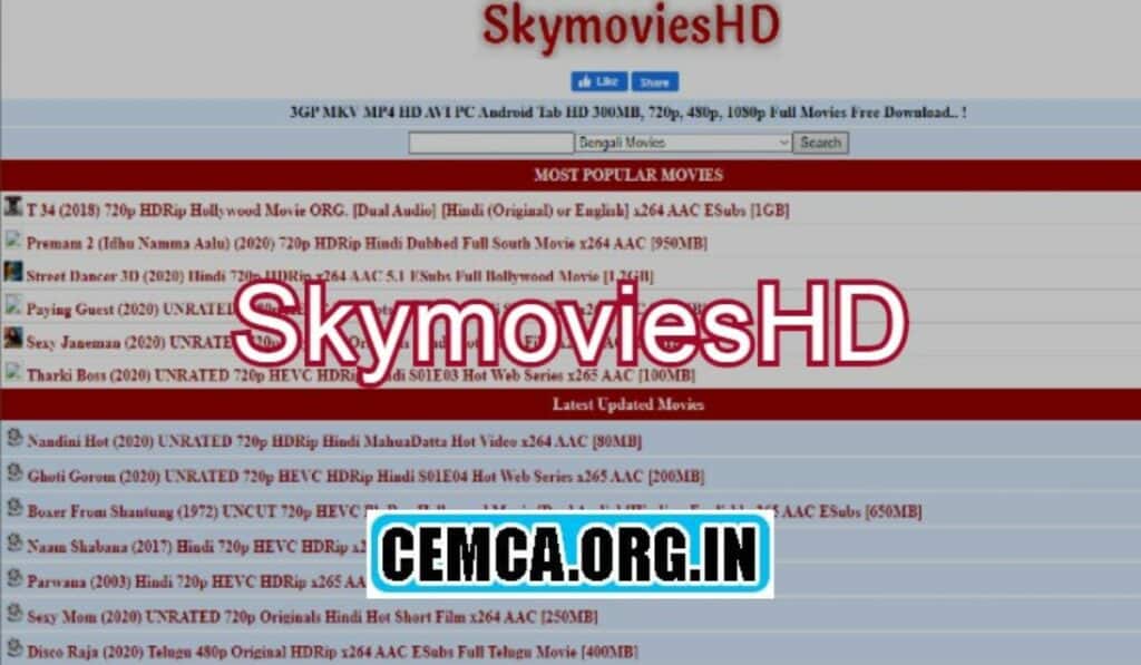 SkymoviesHD 2024 Bollywood, Telugu, Hollywood Dubbed HD Movies Download