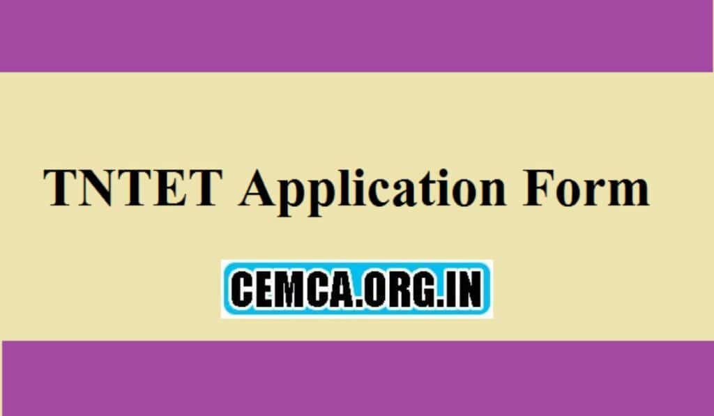 TNTET Application Form 2024 www.trb.nic.in Apply Online, Notification