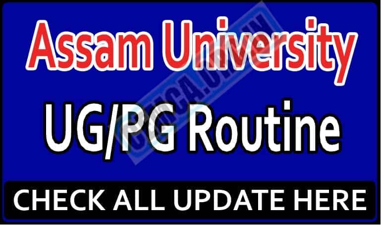 Assam University Exam Routine