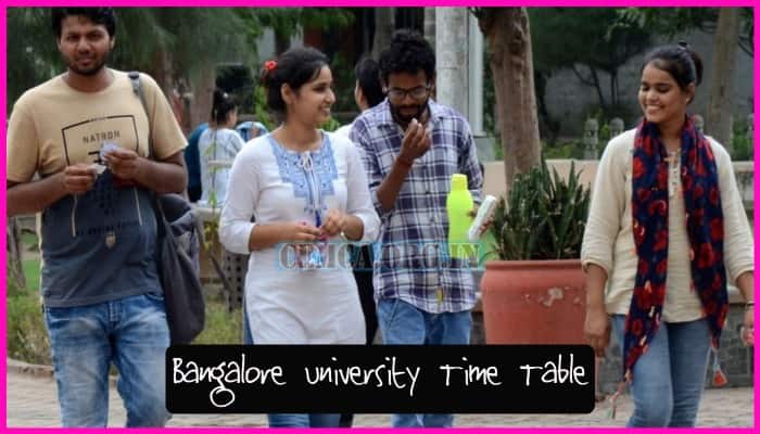 Bangalore University Time Table 2024