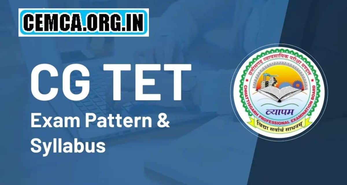 CG TET Exam Syllabus 2024