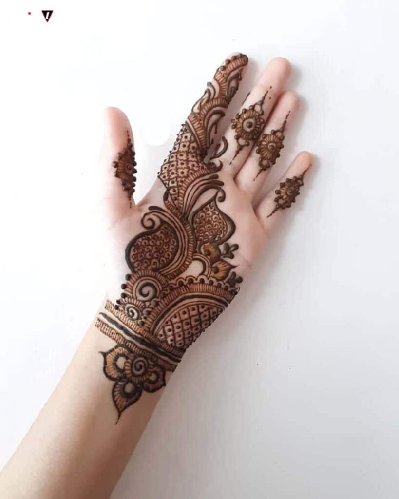 Front Hand Arabic Mehndi design