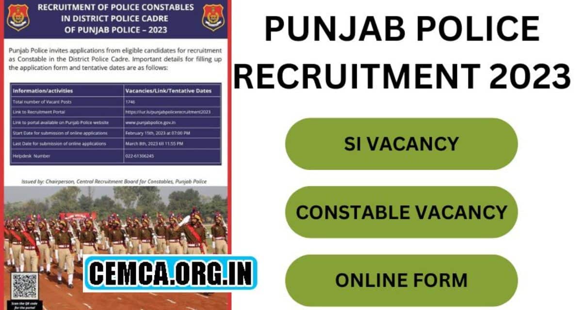 Punjab Police Recruitment 2024