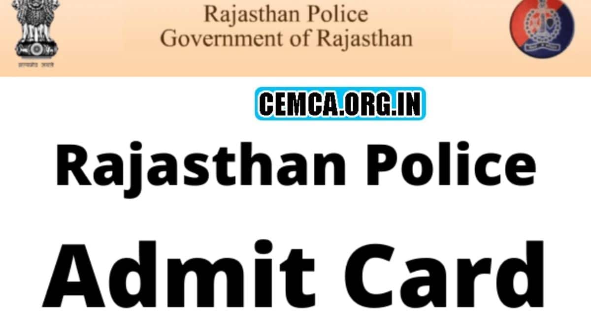Rajasthan Police Admit Card 2024