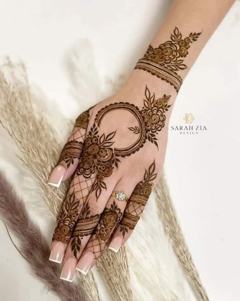 fresh Mehndi Design for Full Hands