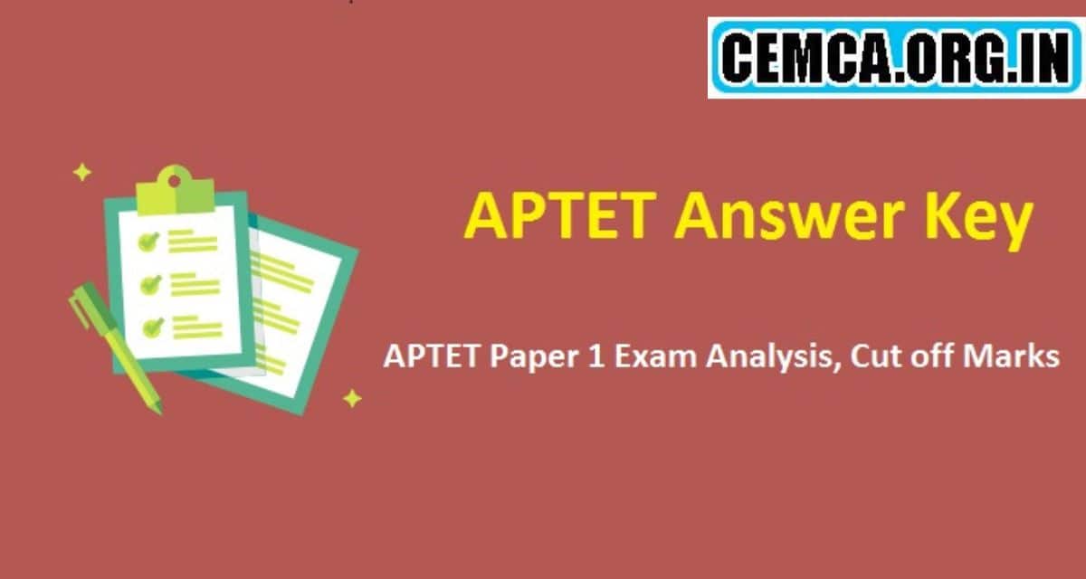 APTET Answer Key 2023 Download Paper 1 and Paper 2 PDF