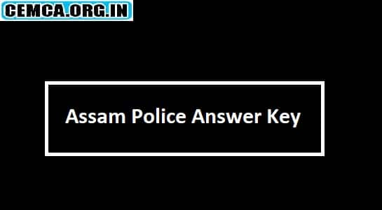 Assam Police Answer Key