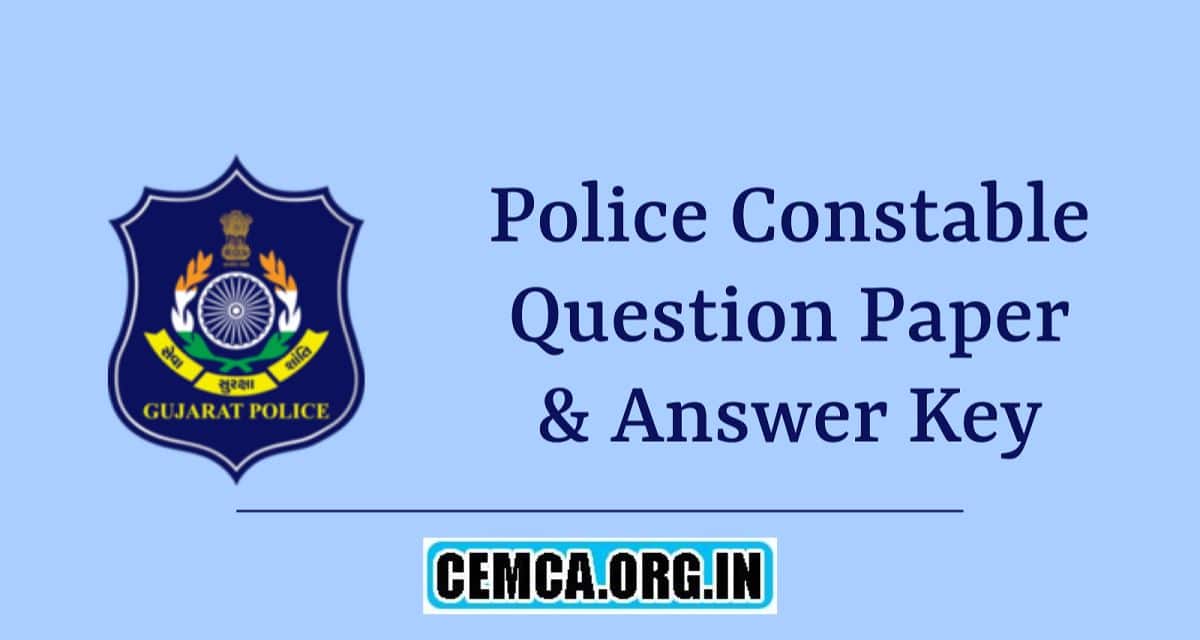 Gujarat Police Exam Answer Key 2023