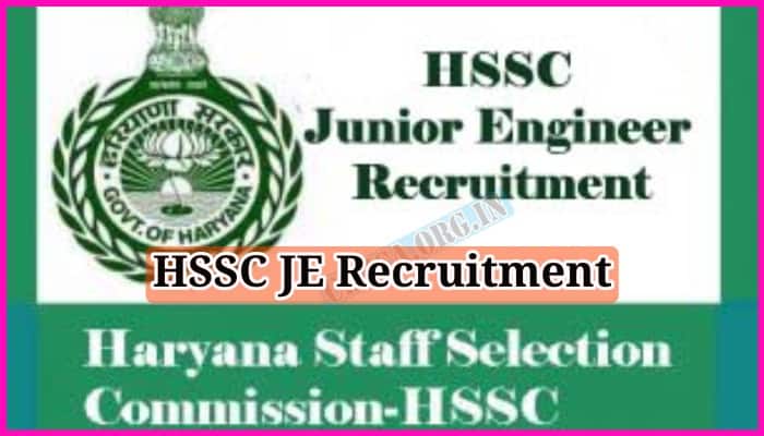 HSSC JE Recruitment 2023 