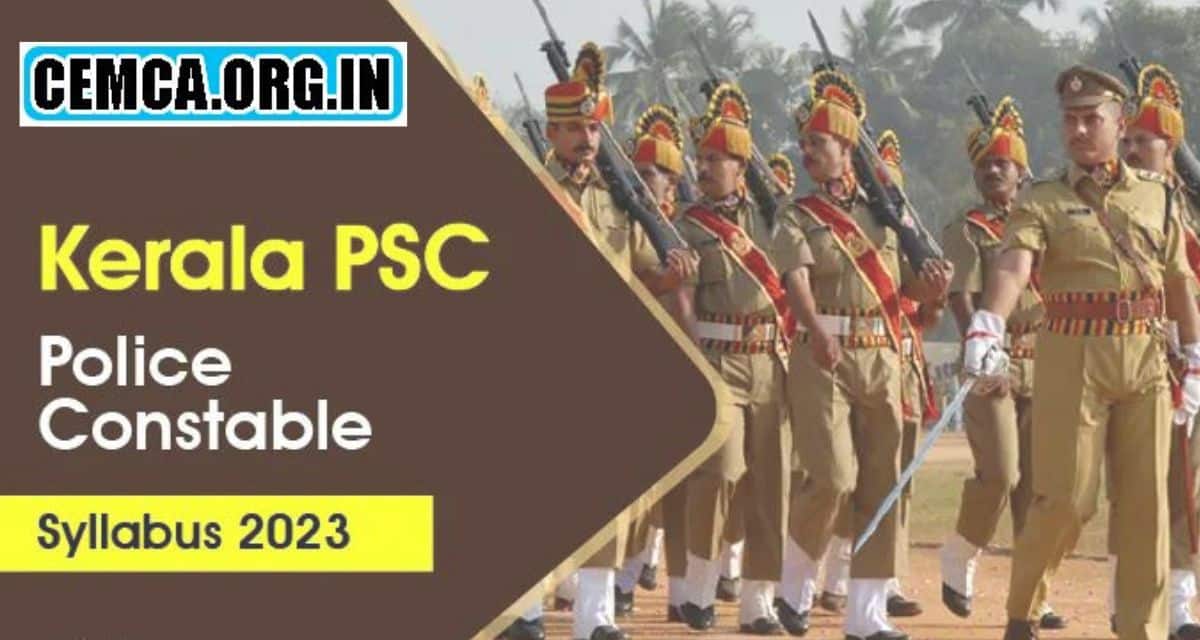 Kerala Police Exam Syllabus 2024
