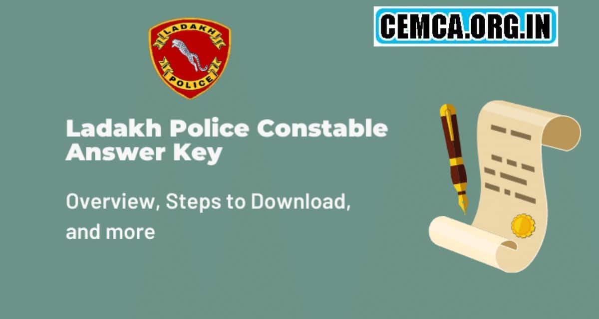 Ladakh Police Exam Answer Key 2024
