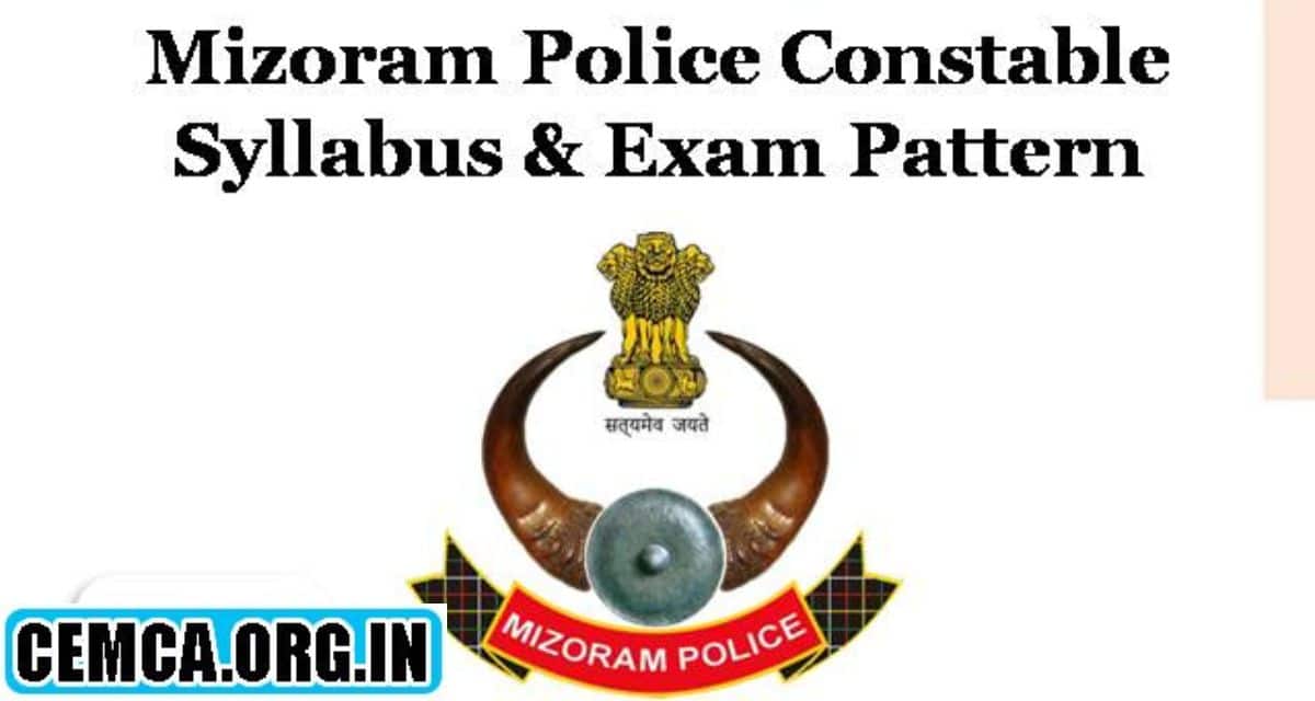 Mizoram Police Exam Syllabus 2024