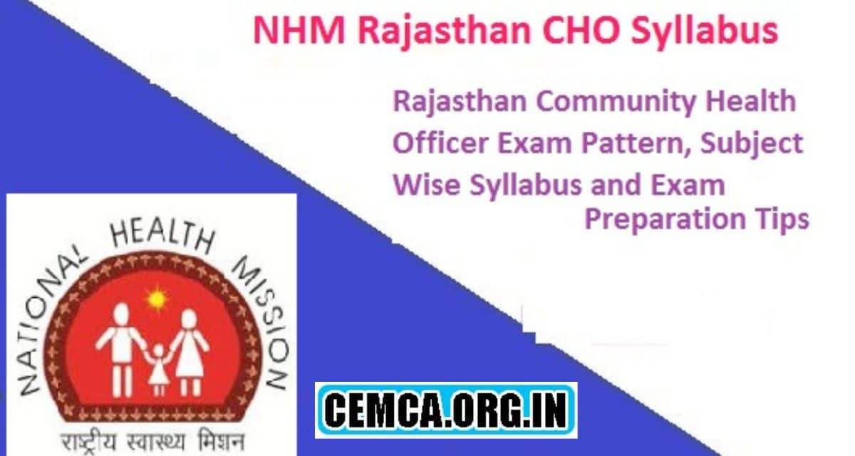 NHM Rajasthan Exam Syllabus 2024