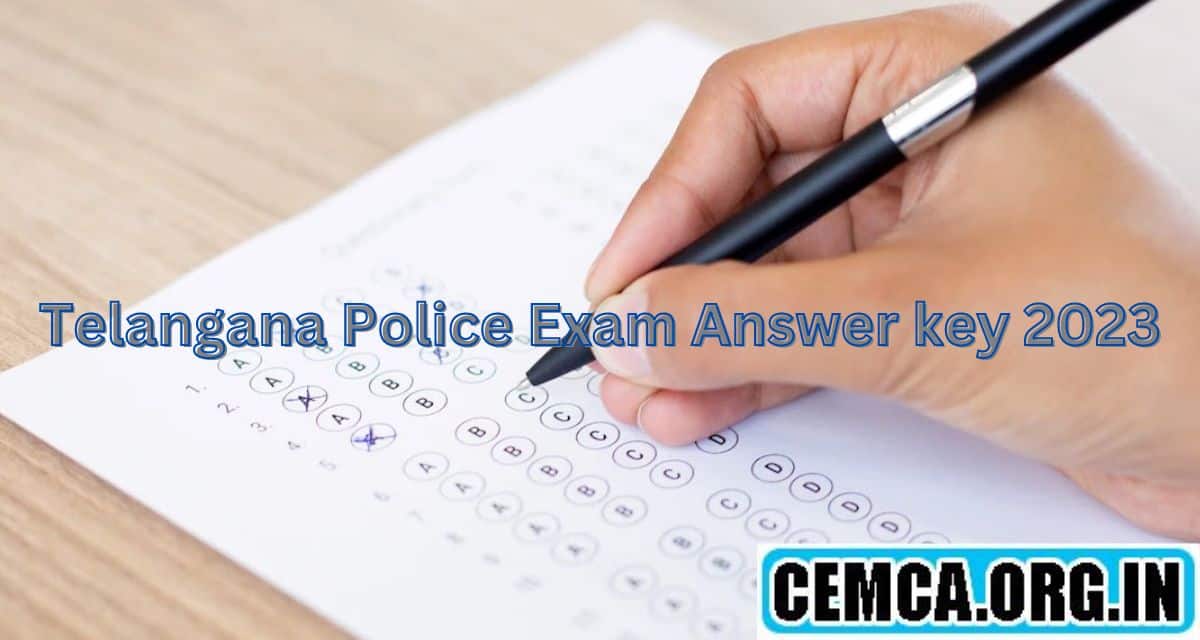 Telangana Police Exam Answer key 2024