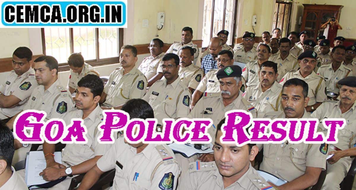 Goa Police Exam Result 2023