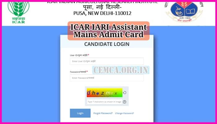 ICAR IARI Assistant Mains Admit Card 2024