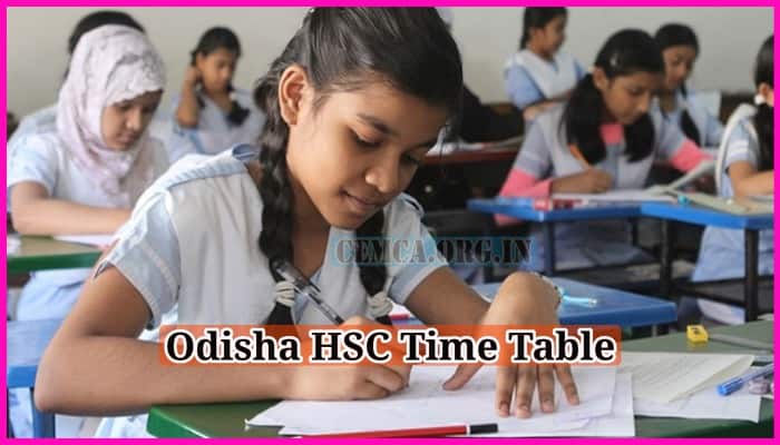 Odisha HSC Time Table 2024
