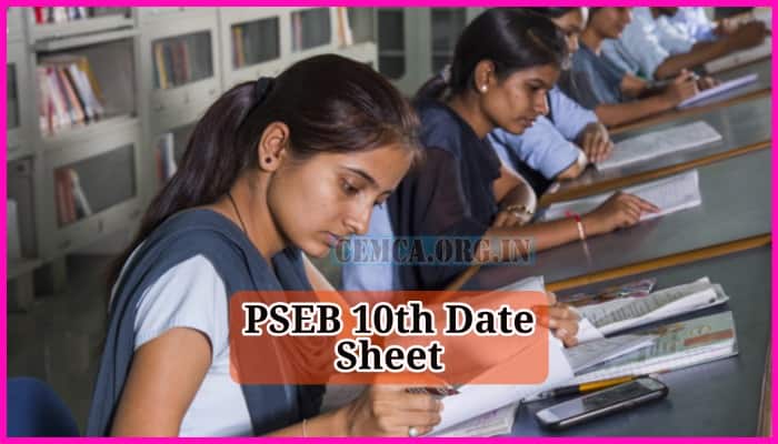 PSEB 10th Date Sheet 2024