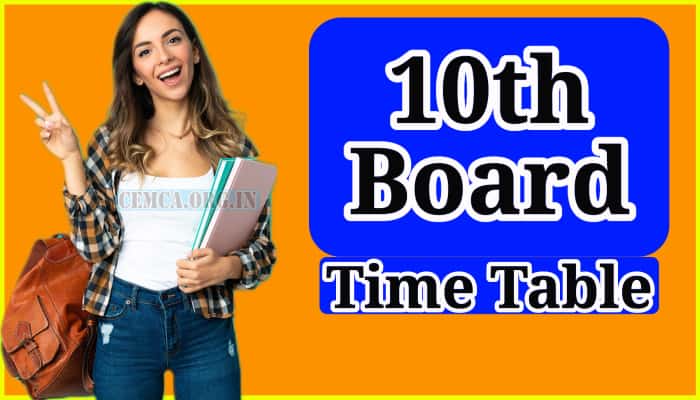 10th Board Time Table 2024