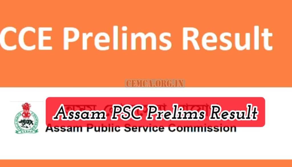 Assam PSC Prelims Result