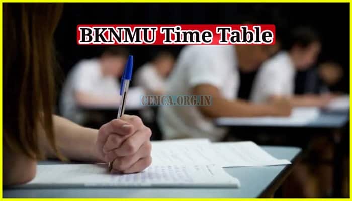 BKNMU Time Table