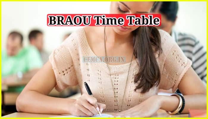 BRAOU Time Table