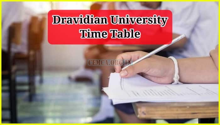 Dravidian University Time Table