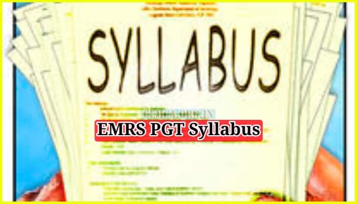 EMRS PGT Syllabus