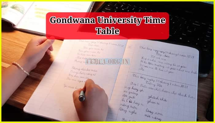 Gondwana University Time Table