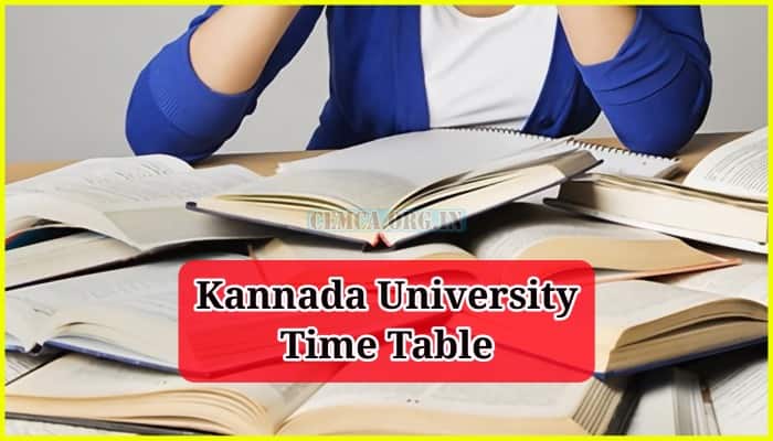 Kannada University Time Table