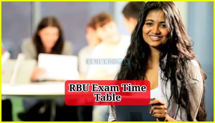 RBU Exam Time Table