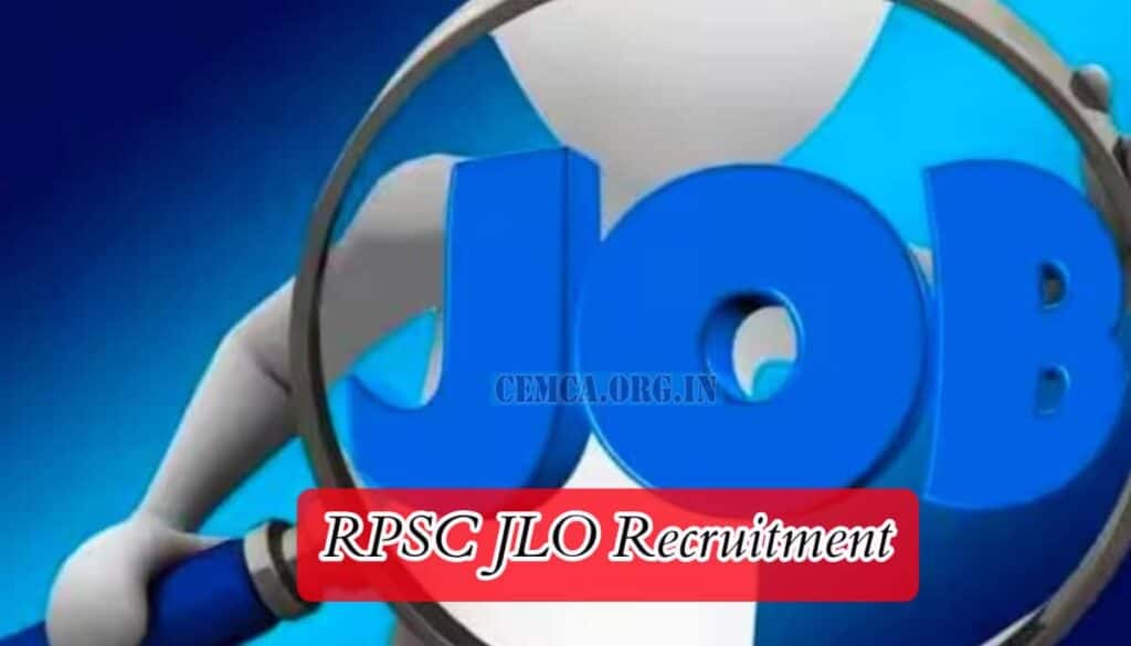 RPSC JLO Recruitment