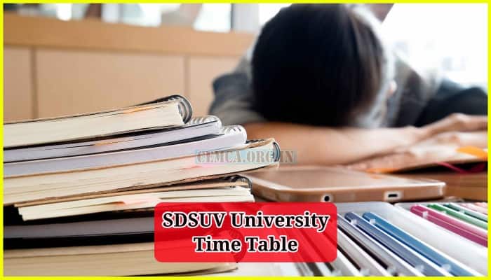 SDSUV University Time Table