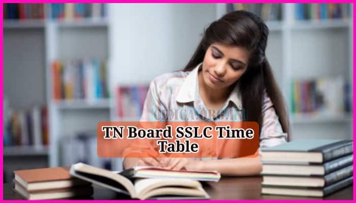 TN Board SSLC Time Table