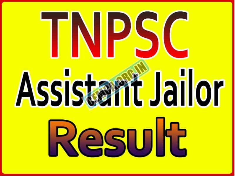 TNPSC Assistant Jailor Result