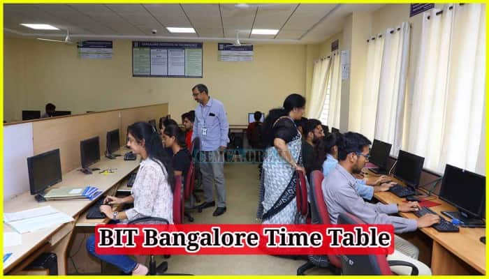 BIT Bangalore Time Table